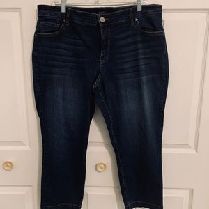 KUT FROM THE KLOTH WOMEN'S DARRYL DENIM CAPRIS, STRAIGHT LEG, 16W, LIKE NEW COND